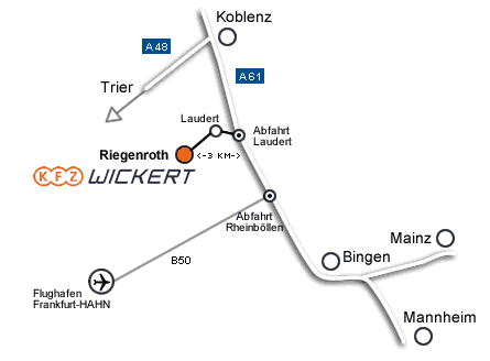 KFZ Wickert Lageplan